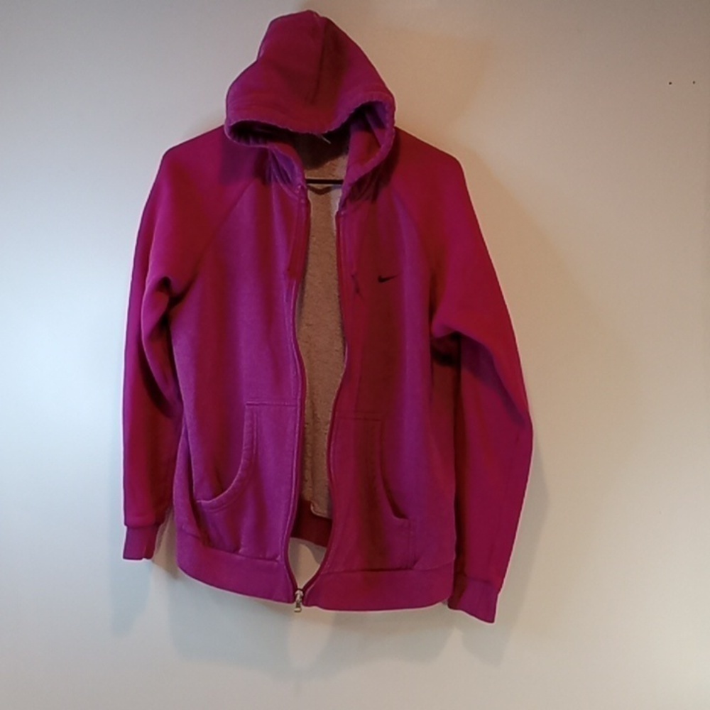 Vintage Y2K Nike Full Zip Hoodie Sweatshirt Women's Sz XL Pink EUC NICE! - Picture 7 of 16